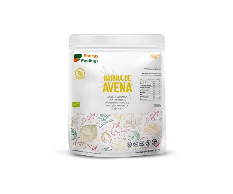 Harina de Avena Premium Sin Gluten Eco 1 kg Energy Feelings