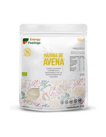 Harina de Avena Premium Sin Gluten Eco 1 kg Energy Feelings