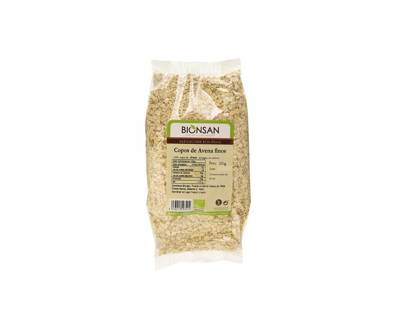 Copos de avena finos ECO 500 g Bionsan