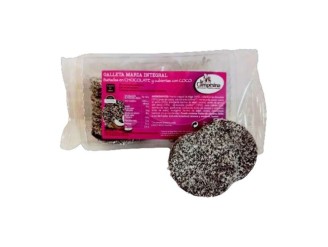 Galleta maria integral bañada en chocolate y coco