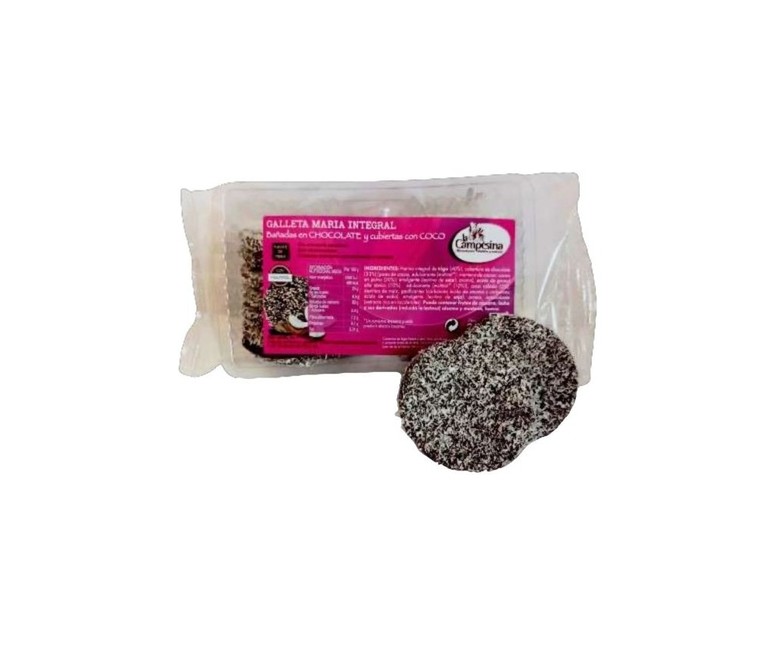 Galleta maria integral bañada en chocolate y coco 240 g (Chocolate - Coco) La Campesina