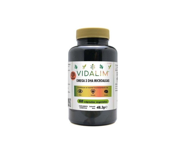 Omega 3 DHA de microalgas vegan 60 cápsulas Vidalim