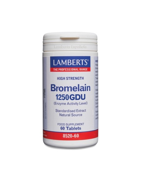 Bromelina 1250 GDU 60 cápsulas Lamberts