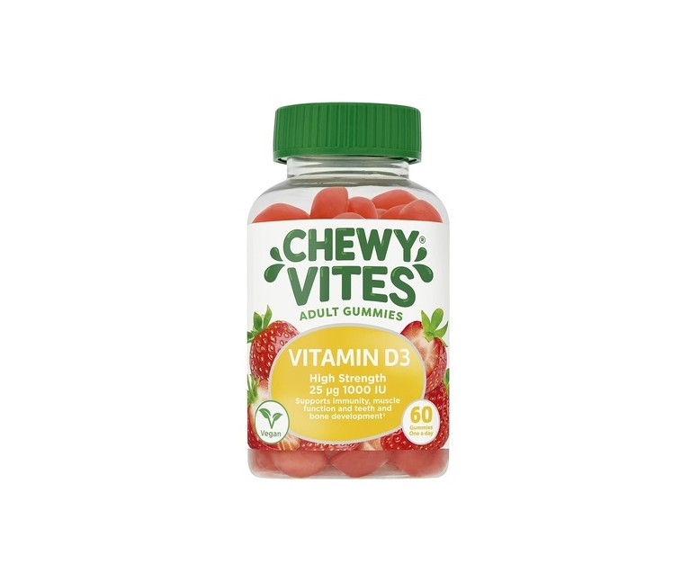 Vitamina D adultos 60 gominolas (Fresa) Chewy Vites