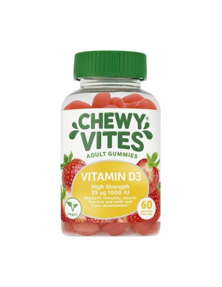 Vitamina D adultos 60 gominolas (Fresa) Chewy Vites
