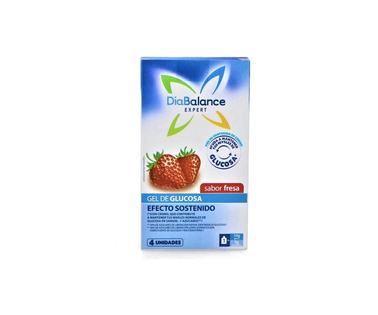 Gel glucosa efecto sostenido 4 unidades (Fresa) Diabalance