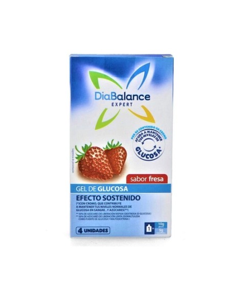 Gel glucosa efecto sostenido 4 unidades (Fresa) Diabalance