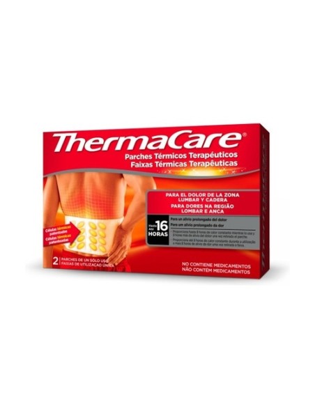 Parches térmicos terapéuticos zona lumbar y cadera 2 unidades Thermacare
