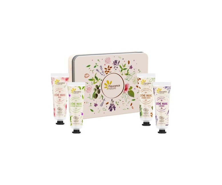 Pack regalo cremas de manos (caja beige) 4 unidades Fleurance Nature