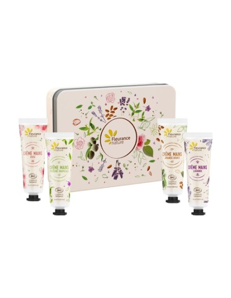 Pack regalo cremas de manos (caja beige) 4 unidades Fleurance Nature
