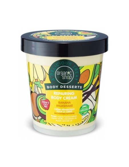 Body Dessert - Crema corporal restauradora de batido de plátano 450 ml de crema Organic Shop