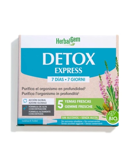 Detox express monodosis Bio 7 unidades de 10ml Herbalgem