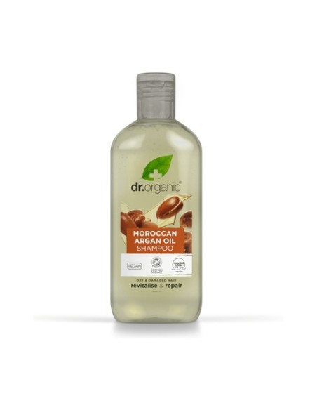 Champú Aceite de Argán Marroquí -cabello seco o dañado 265 ml de gel Dr. Organic