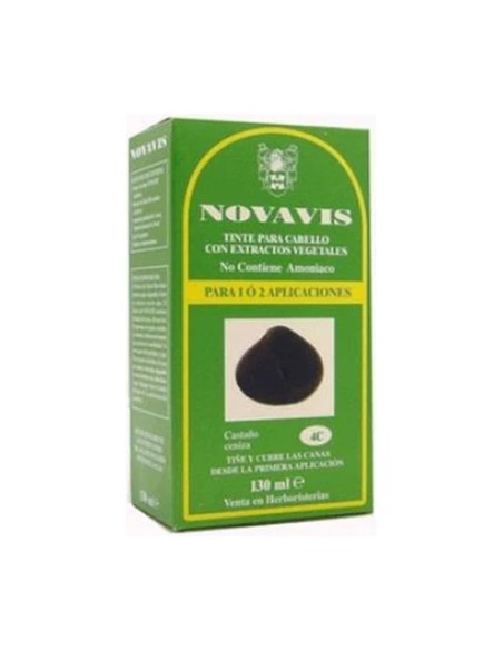 Tinte vegetal 4C Castaño Ceniza 130 ml Novavis