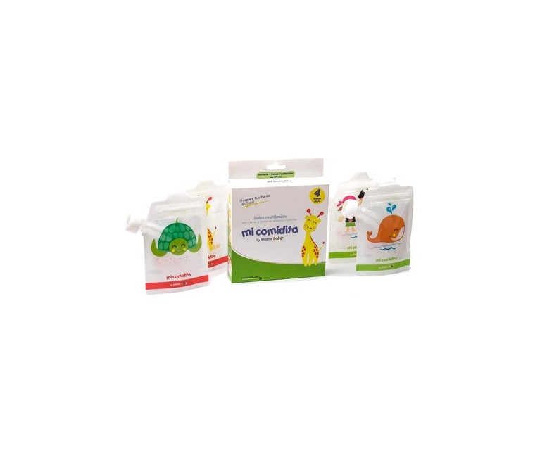 Bolsa reutilizable mi comidita 4 unidades IRISANA