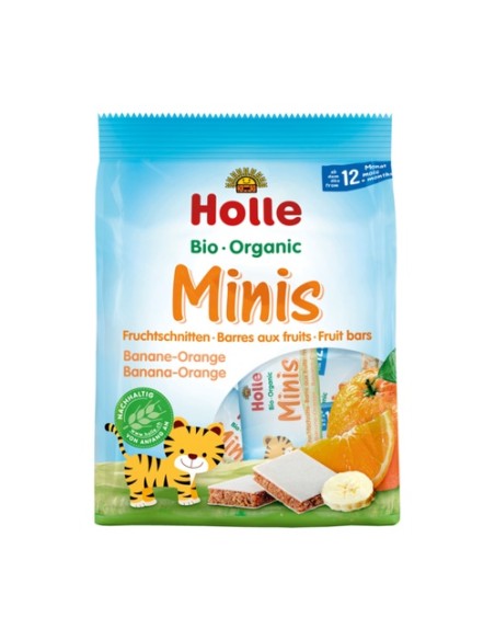 Mini Barritas de plátano y naranja Bio 8 unidades de 12.5g Holle