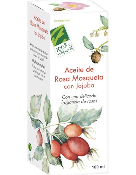 Aceite de jojoba con rosa mosqueta 100 ml Cien por cien natural