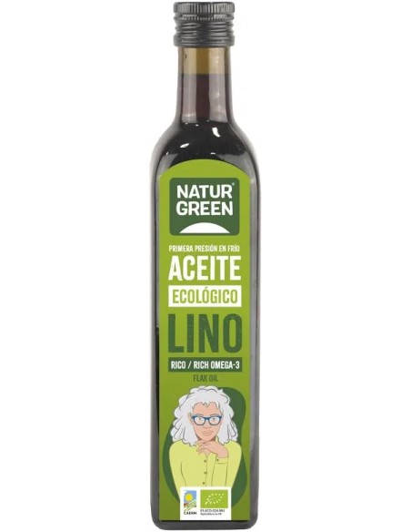 Aceite de lino 1ª presión frío bio 500 ml NaturGreen