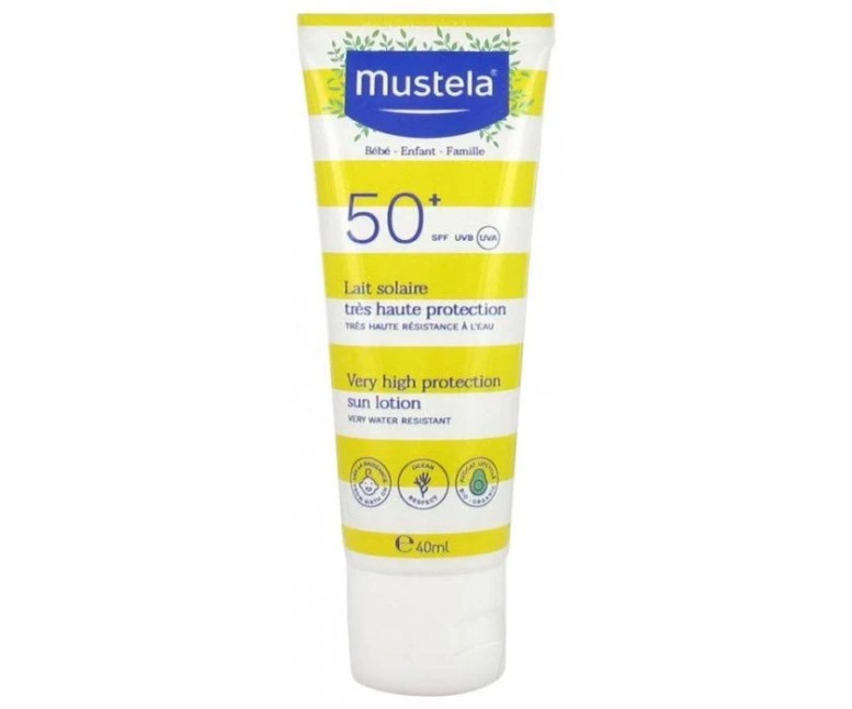 Leche solar spf50+ especial cara 40 ml Mustela