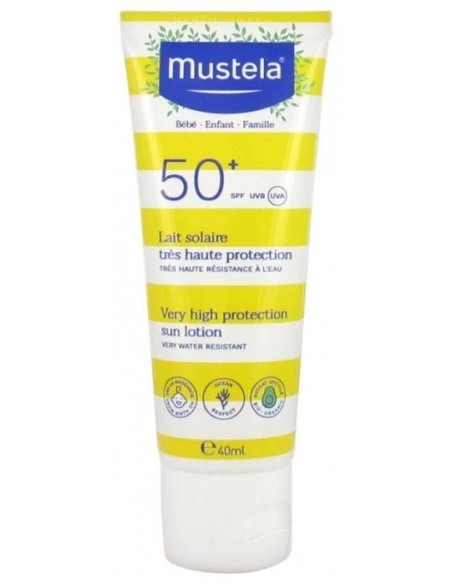 Leche solar spf50+ especial cara 40 ml Mustela