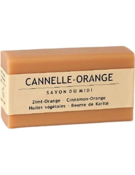 Jabón en pastilla de canela y naranja bio 100 gr Savon Du Midi