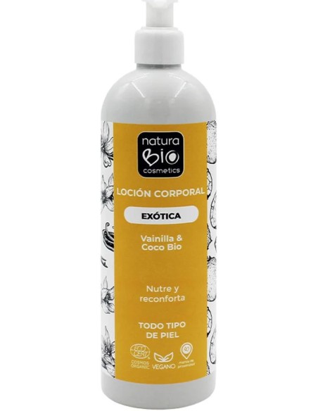 Loción corporal exótica vainilla-coco bio 500 ml NaturaBIO Cosmetics