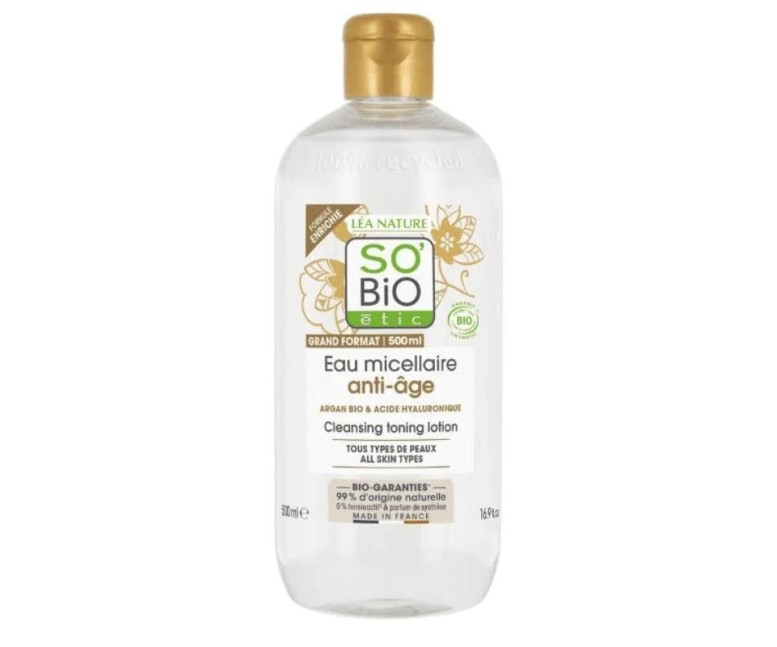 Agua micelar antiedad hialurónico-argán bio 500 ml So Bio Etic