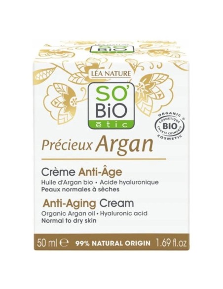 Crema de día antiedad hialurónico-argán bio 50 ml So Bio Etic