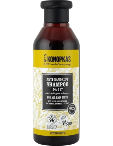 Champú anticaspa todo tipo de cabello. vegan 280 ml Konopka