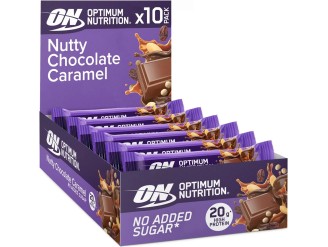 On nutty chocolate caramel bar