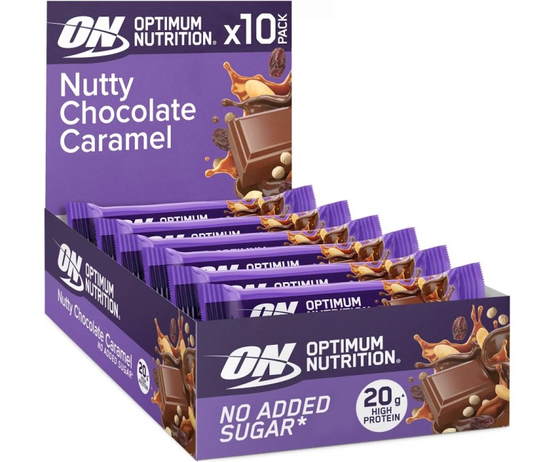 On nutty chocolate caramel bar 10 cap - 70 gr Optimum Nutrition
