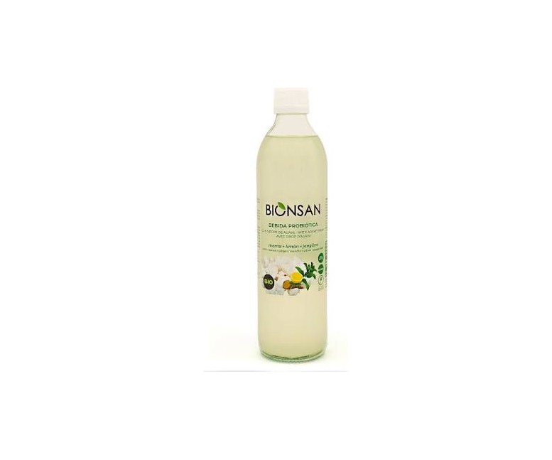 Kefir de agua sabor menta limón jengibre bio 500 ml Bionsan