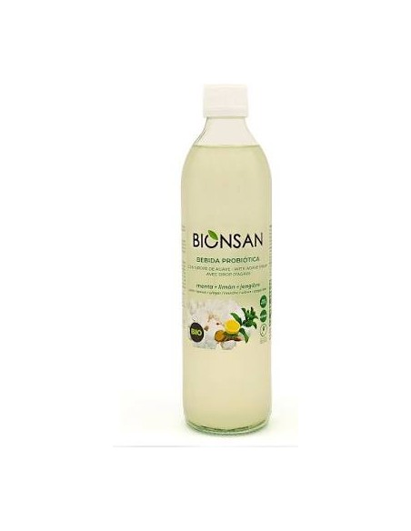 Kefir de agua sabor menta limón jengibre bio 500 ml Bionsan