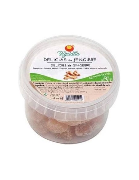 Delicias de jengibre caramelos de goma 150 gr Vegetalia