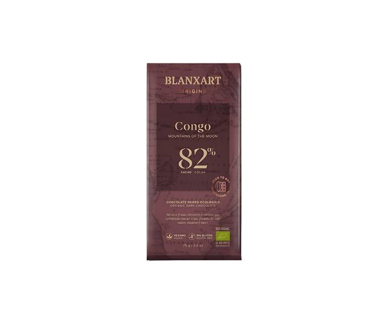 Chocolate negro 82% congo eco 75 gr Blanxart