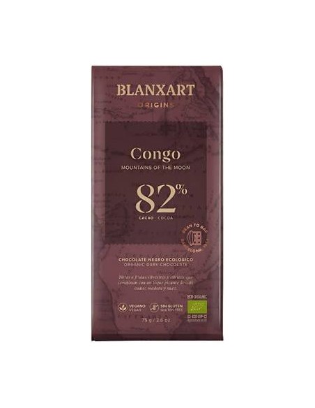 Chocolate negro 82% congo eco 75 gr Blanxart
