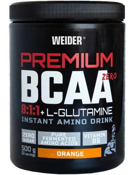 Weider Bcaa 8:1:1 +L-glutamina naranja 500 gr Weider
