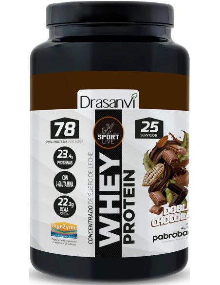 Whey proteína conc. doble chocolate sport 750 gr Drasanvi