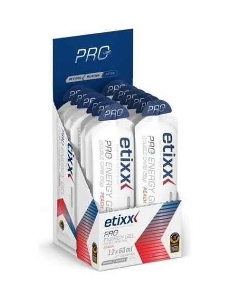 Etixx double carb energy melocotón gel 12 ud - 60 ml Etixx