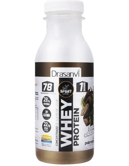 Botella Whey Proteína Doble Chocolate Sport 30 gr Drasanvi