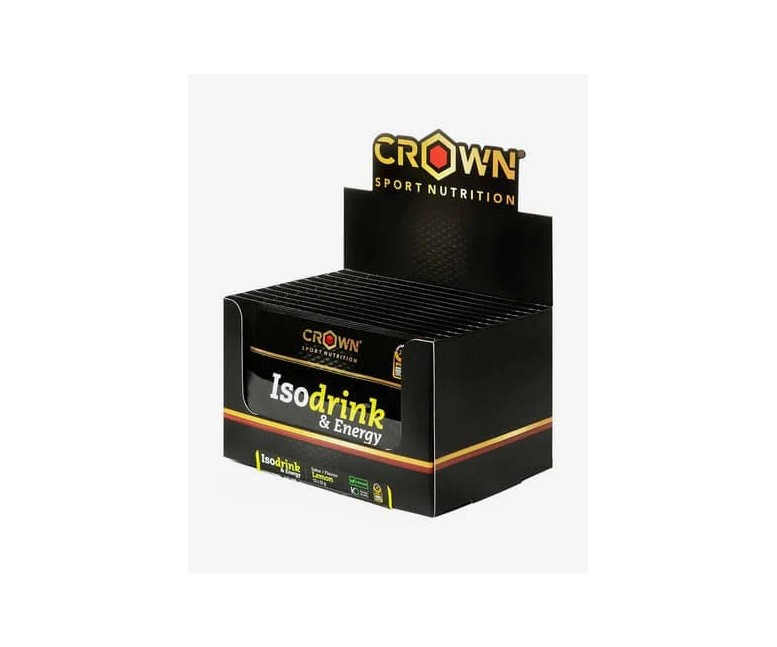Isodrink & Energy monodosis limón 12 cap - 32 gr Crown Sport Nutrition