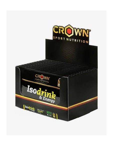 Isodrink & Energy monodosis limón 12 cap - 32 gr Crown Sport Nutrition