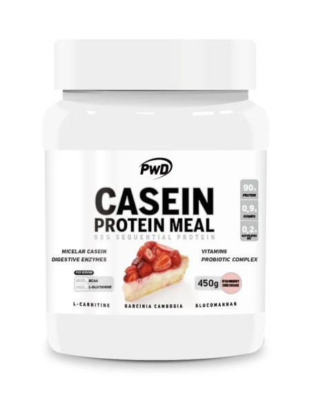 Casein proteína meal tarta de queso con fresa 450 gr Pwd