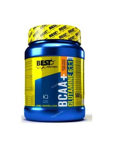 Bcaa+glutamina naranja 500 gr Best Protein