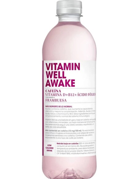 Bebida vitaminada awake-frambuesa 500 ml Vitamin Well