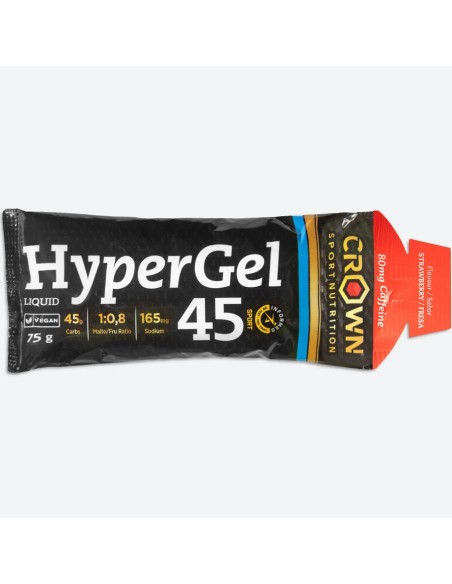 Hypergel 45 fresa + cafeína fresa cafeína 75 gr Crown Sport Nutrition
