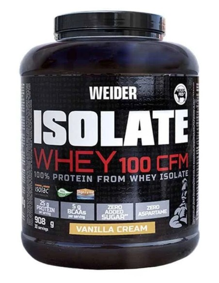 Weider isolate whey 100 cfm vainilla 908 gr Weider