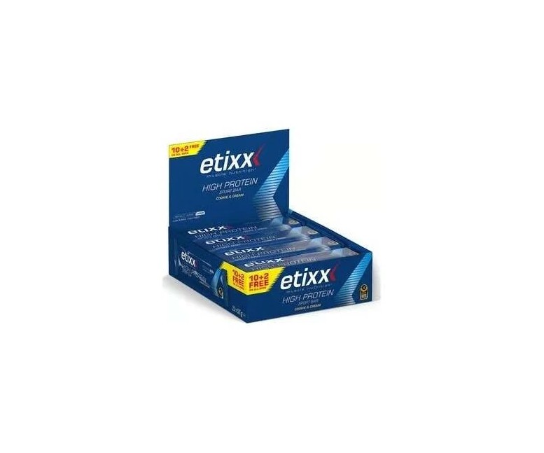 Etixx High Protein Protein Bar Cookie&Cream 12 cap - 55 gr Etixx