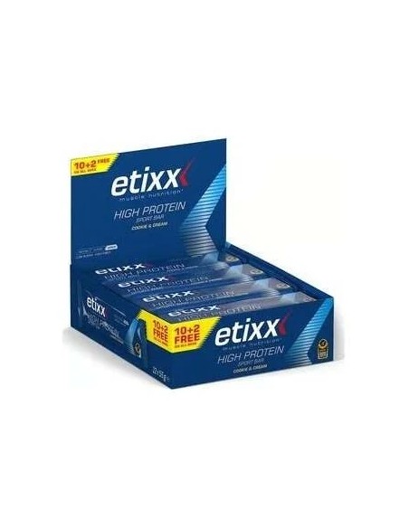 Etixx High Protein Protein Bar Cookie&Cream 12 cap - 55 gr Etixx