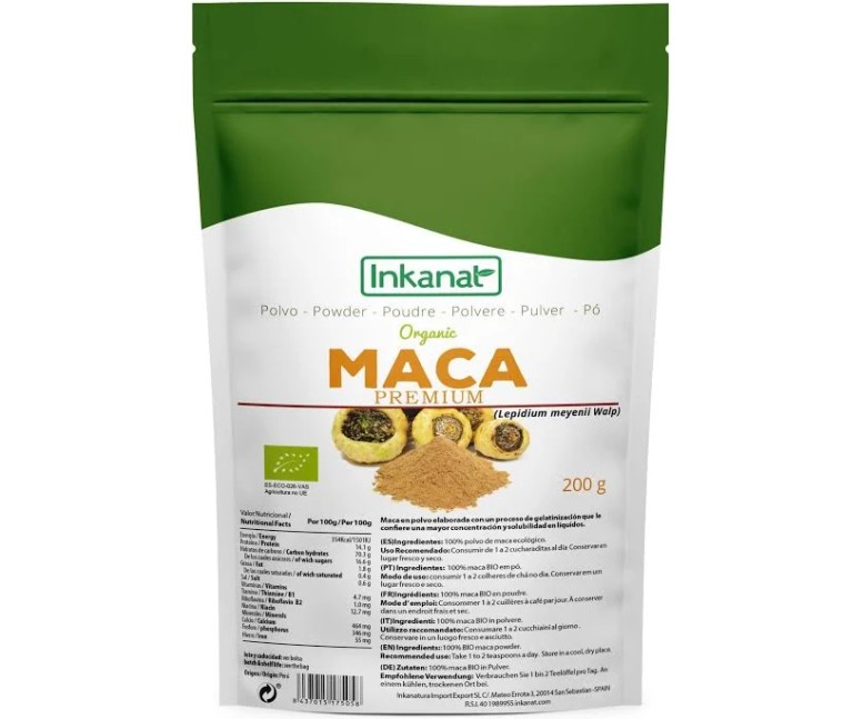 Maca en polvo bolsa bio 200 gr Inkanat